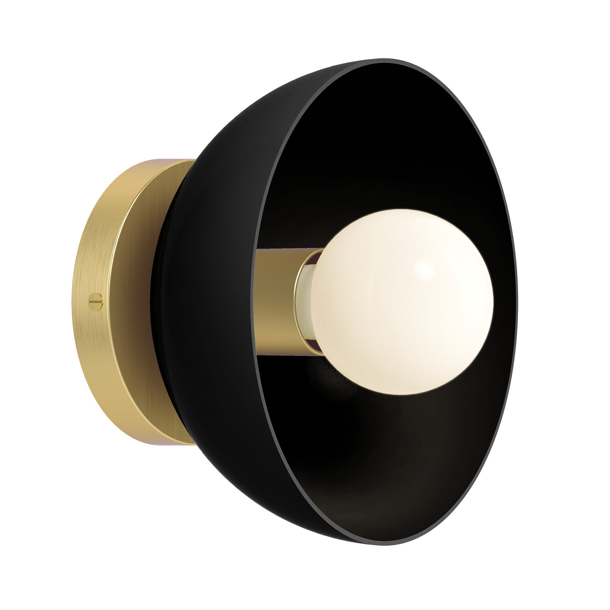 Volon 8-Inch Color Hemi Sconce - Mid-Century Dome Wall Light Fixture